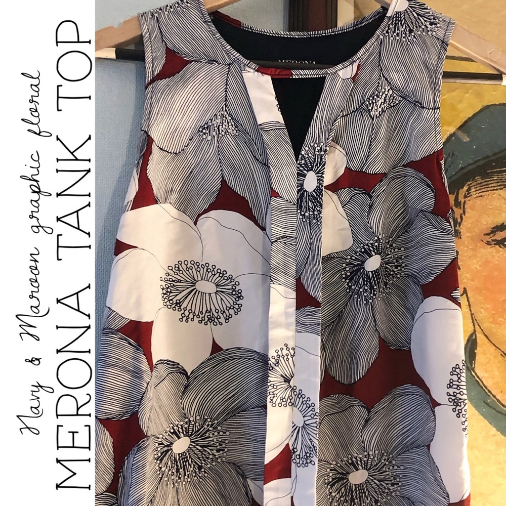Merona Graphic Floral Tank Top